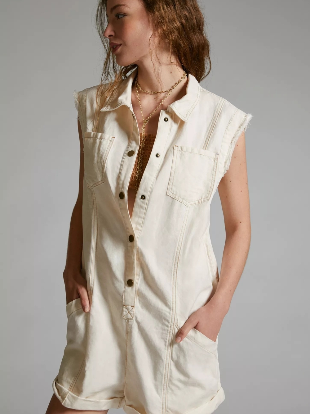 Anthropologie Pilcro Mechanic Romper Size Small - Picture 3 of 7